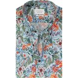 Eterna - Overhemd - Korte Mouwen - Blauw - Poplin - Strijkvrij