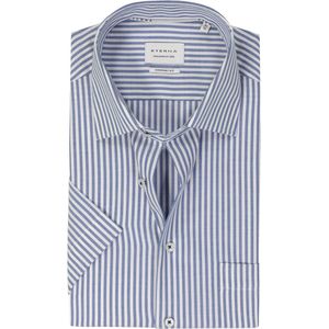 ETERNA - Comfort Fit Overhemd - Oxford - Blauw Met Wit Gestreept - Strijkvrij