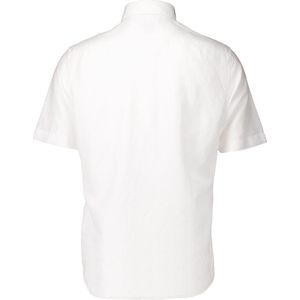Eterna - Korte Mouw Overhemd - Wit - Katoen/Linnen - Moderne Fit