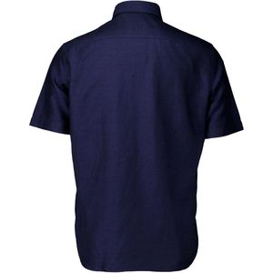 Eterna - Overhemd - Donkerblauw - Katoen/Polyester - Korte Mouwen