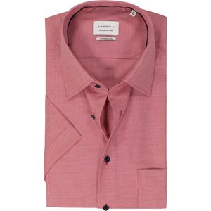 ETERNA - Comfort Fit - Overhemd - Roze - Korte Mouwen, Twill, Strijkvrij