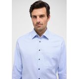 ETERNA Overhemd middenblauw, Gestructureerd