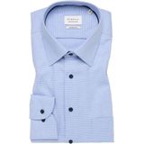 ETERNA Overhemd middenblauw, Gestructureerd