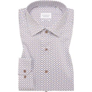 Overhemden - Beige - Katoen - Strijkvrij - Kentkraag