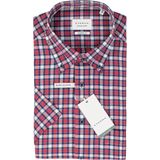 ETERNA - Overhemd - Korte Mouwen - Blauw - Poplin - Strijkvrij