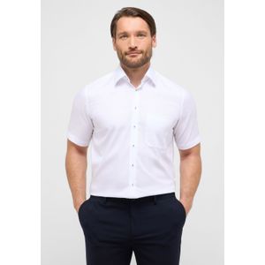 ETERNA - Overhemd - Wit - 100% Katoen - Korte Mouwen - Kent Kraag