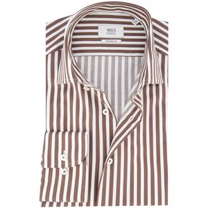 Eterna - Overhemd - Bruin - Modern Fit - Lange Mouw