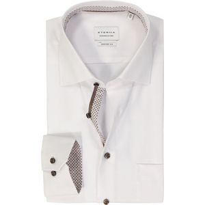 ETERNA - Comfort Fit Overhemd - Wit - 100% Katoen - Strijkvrij