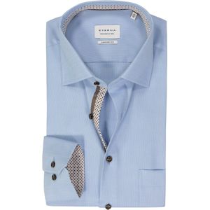 Eterna - Overhemd - Blauw - Comfort Fit - Strijkvrij - Effen