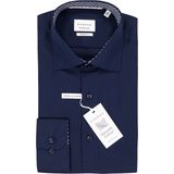 ETERNA - Modern Fit - Overhemd - Donkerblauw - Strijkvrij - Boordmaat 38