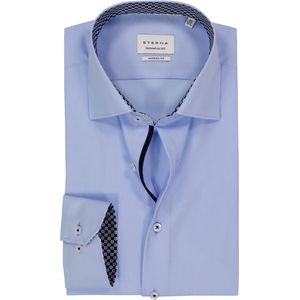ETERNA - Modern Fit - Overhemd - Lichtblauw - Strijkvrij