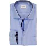Eterna - Overhemd - Blauw - 100% Katoen - Comfort Fit - Borstzak