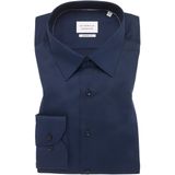 Eterna - Overhemd - Donkerblauw - Strijkvrij - 100% Katoen