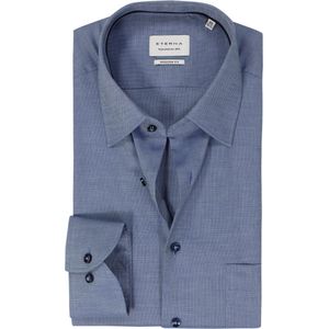 ETERNA - Modern Fit - Overhemd - Donkerblauw - Strijkvrij