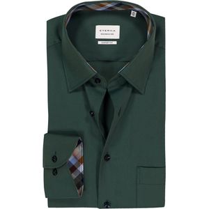 ETERNA - Comfort Fit - Overhemd - Donkergroen - Strijkvrij - Boordmaat 45