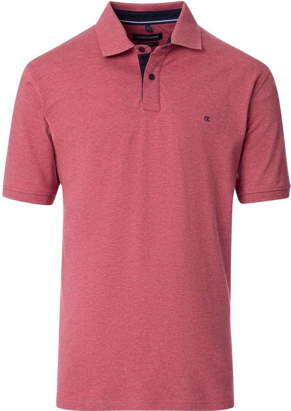 Casa Moda - Polo - Roze Gemeleerd - Katoen - Wijde Fit