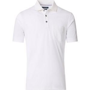 Casa Moda - Poloshirt - Wit - Katoen/Polyester - Korte Mouw