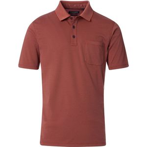 Casa Moda - Herenpolo - Rood-Oranje - Katoen-Polyester - Regular-Fit