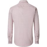 CASA MODA - Sport Casual Fit - Overhemd - Wit met Rood en Beige Dessin