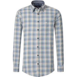 CASA MODA - Casual Fit Overhemd - Lichtblauw - Dobby Weving - Lange Mouwen