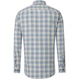 CASA MODA - Casual Fit Overhemd - Lichtblauw - Dobby Weving - Lange Mouwen