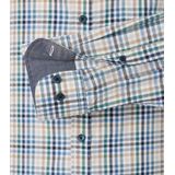 CASA MODA - Casual Fit Overhemd - Lichtblauw - Dobby Weving - Lange Mouwen