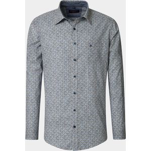 Casamoda Casual hemd lange mouw Blauw Kent Casual Fit 454390400/100