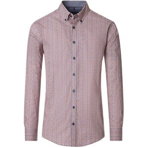 CASA MODA - Casual Fit Overhemd - Blauw - Poplin - Lange Mouwen