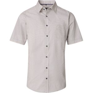 Casa Moda Short Sleeve Overhemd Print Groen - Maat M - Heren - Overhemden Casual