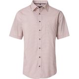 CASA MODA - Sport Casual Fit - Overhemd - Wit - Korte Mouw, Popeline, Easy Iron, Borduur Logo