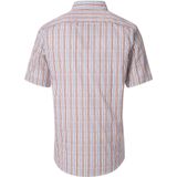 CASA MODA Sport Casual Fit Overhemd - Oranje met Blauw en Wit Gestreept - Popeline