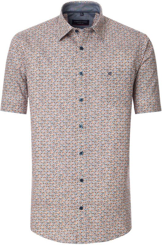 CASA MODA - Casual Fit Overhemd - Korte Mouwen - Licht Blauw - Poplin