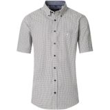 CASA MODA - Sport Casual Fit - Overhemd - Wit - Korte Mouw, Twill, Button-Down Kraag