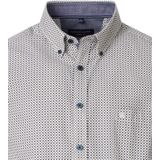 CASA MODA - Sport Casual Fit - Overhemd - Wit - Korte Mouw, Twill, Button-Down Kraag