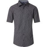 CASA MODA - Sport Casual Fit - Overhemd - Donkerblauw - Korte Mouw, Popeline, Easy Iron