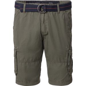 Casa Moda Bermuda groen katoen cargo wijde fit