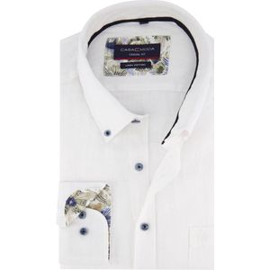 Casa Moda - Overhemd - Wit - Linnen - Casual Fit
