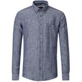 Casa Moda - Casual Fit Overhemd - Donkerblauw - 100% Linnen
