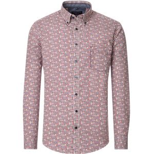 CASA MODA - Casual Fit Overhemd - Blauw - Poplin - Lange Mouwen