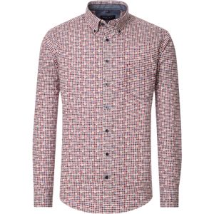 CASA MODA - Casual Fit Overhemd - Blauw - Poplin - Lange Mouwen