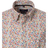 Casa Moda - Linnen Overhemd - Rood - 55% Linnen / 45% Katoen - Korte Mouw, Kent Kraag, Met Borstzak