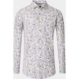 Venti - Kent - Overhemd - Beige - Lange Mouw - Modern Fit