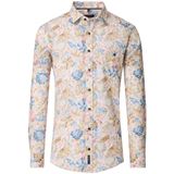 CASA MODA - Casual Fit Overhemd - Blauw - Poplin - Easy Iron