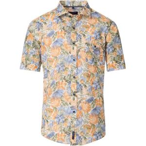 Casa Moda - Overhemd - Oranje - Katoen - Korte Mouwen