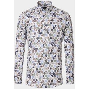 Venti - 154411700/100 - Overhemd - Blauw - 100% Katoen, Lange Mouwen, Modern Fit