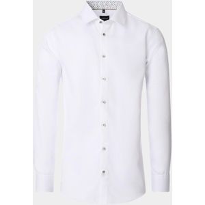 Venti Business Hemd Lange Mouw - Wit - Kent - Modern Fit