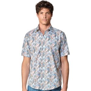 CASA MODA - Casual Fit Overhemd - Korte Mouwen - Lichtblauw - Poplin