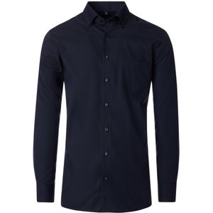 Casa Moda - Overhemd - Blauw - Lange Mouw - 100% Katoen - Button-Down Kraag