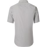 CASA MODA - Sport Comfort Fit - Overhemd - Wit met Blauw en Groen Dessin - Korte Mouw - Strijkvriendelijk