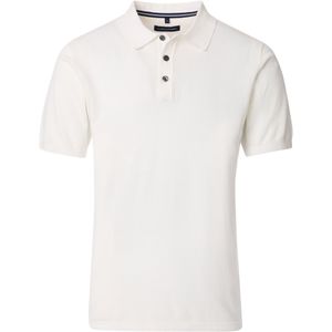 Casa Moda - Polo Knitted - Off-White - Heren Poloshirt - Regular-fit - Katoen